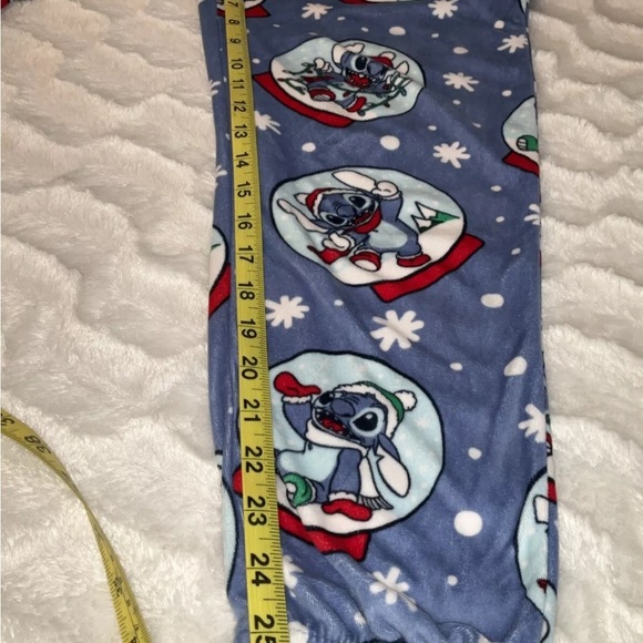 Disney Stitch Christmas‎ Soft Fleece Pajama Pant W/pockets  Size Medium (8-10) - Picture 10 of 12
